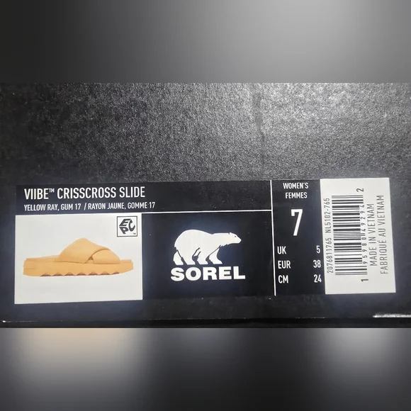 Sorel Women's Vibrant Orange Slide Sandals - Picture 6 of 8